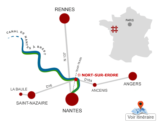 carte plan Nort sur Erdre